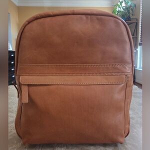 Luxurious Marta Ponti Portugal Tan Leather Backpack